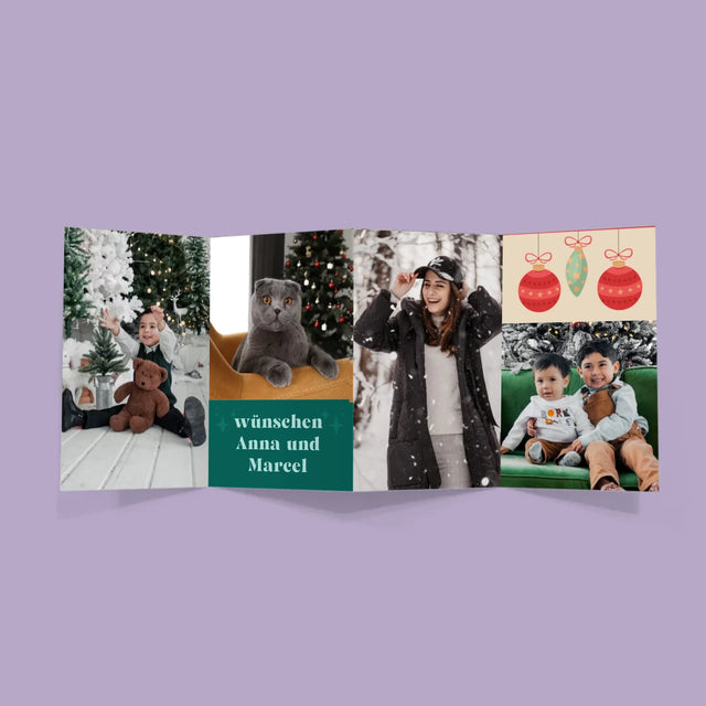 Fotocollage: Weihnachtsfotos - Fotos, Harmonikaartig Gefaltet