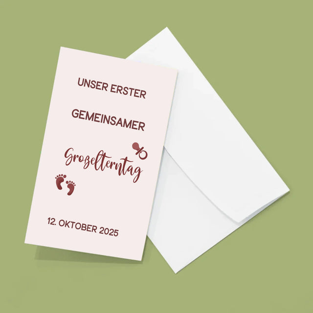 Fotocollage: Das Ist Unser Erster Großelterntag. - Fotos, Harmonikaartig Gefaltet