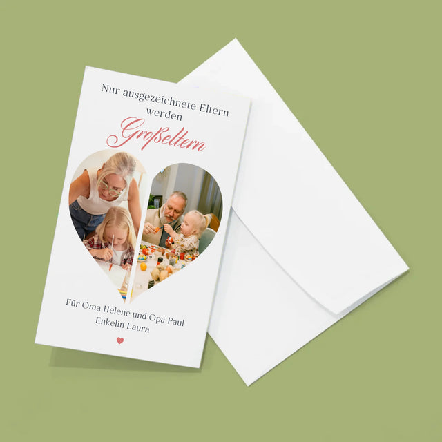Fotocollage: Ausgezeichnete Eltern Werden Großeltern - Fotos, Harmonikaartig Gefaltet