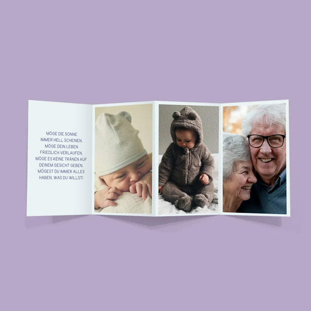 Fotocollage: Erster Gemeinsamer Großelterntag - Fotos, Harmonikaartig Gefaltet