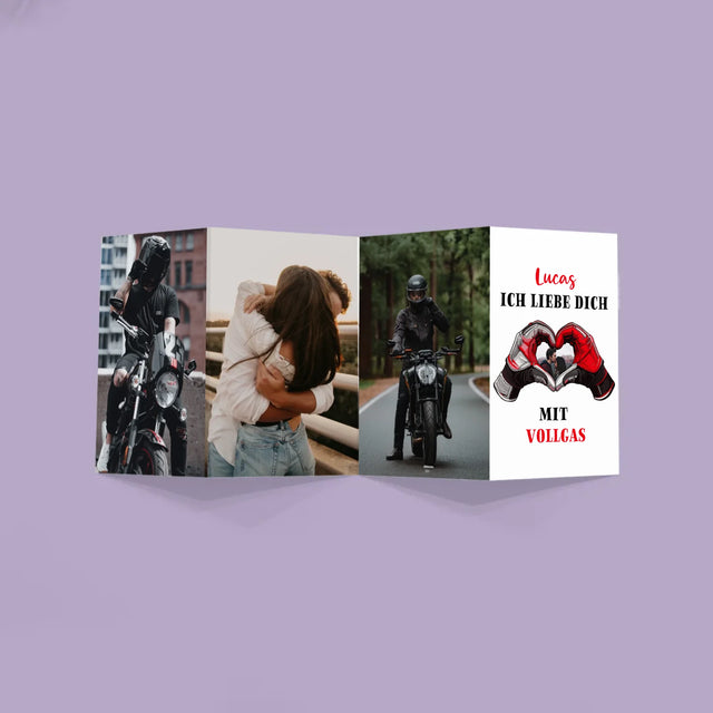 Foto Und Unterschrift: Ich Liebe Dich In Vollen Zügen - Fotos, Harmonikaartig Gefaltet