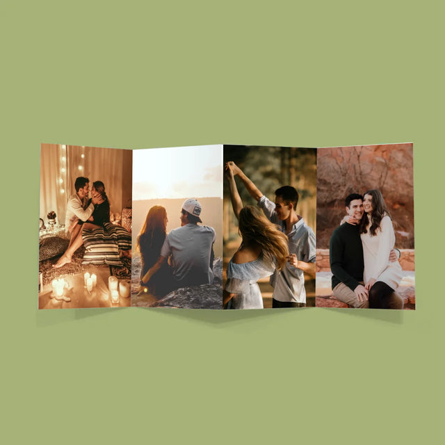 Foto Und Unterschrift: Unser Lied - Herz-Qr-Code - Fotos, Harmonikaartig Gefaltet