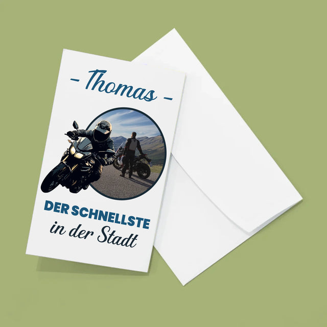 Foto Und Unterschrift: Der Schnellste In Der Stadt - Fotos, Harmonikaartig Gefaltet