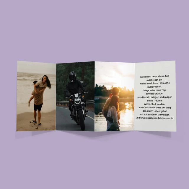 Foto Und Unterschrift: Ich Liebe Dich In Vollen Zügen - Fotos, Harmonikaartig Gefaltet