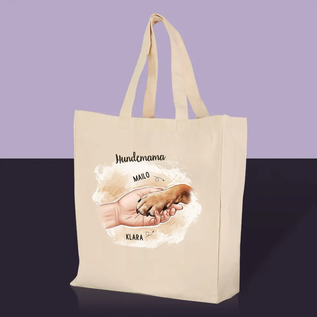 Charakter-Ersteller: Hundemutter – Bedruckte Canvas-Tasche | DE