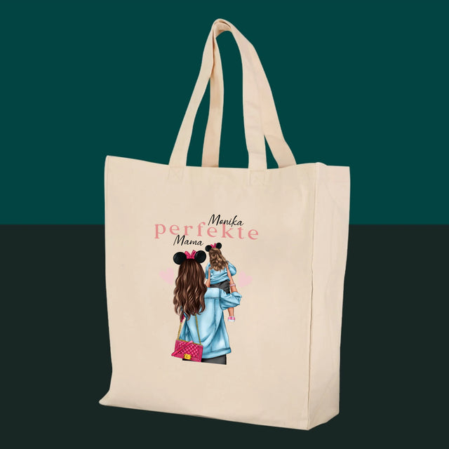 Charakter-Ersteller: Perfect Mom – bedruckte Canvas-Tasche | DE