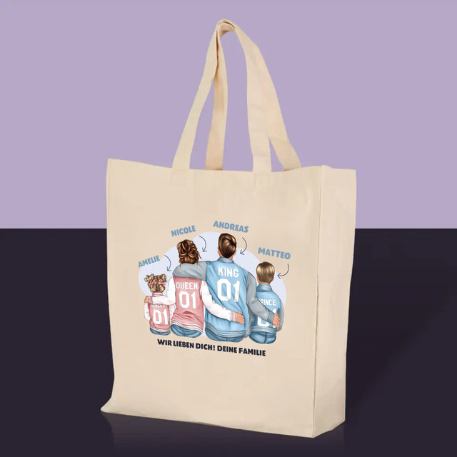 Charakter-Ersteller: Familie in Sweatshirts – Canvas-Tasche | DE