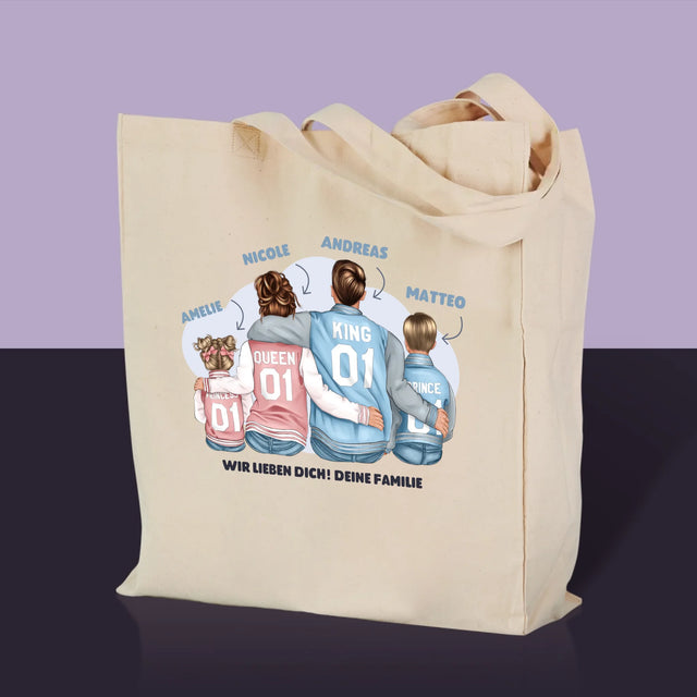 Charakter-Ersteller: Familie in Sweatshirts – Canvas-Tasche | DE