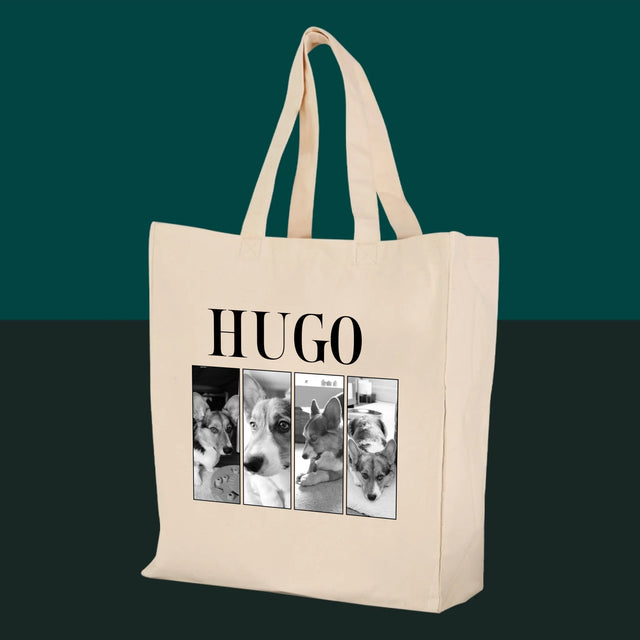 Fotocollage: Classic Bootleg mit Pupil – Canvas-Tasche mit Aufdruck | DE