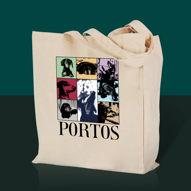 Fotocollage: Schüler Jak Taylor – Canvas-Tasche mit Aufdruck | DE