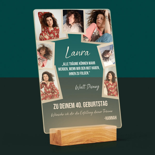 Fotocollage: 40. Geburtstag Erfülle Deine Träume - Druck Auf Acrylglas