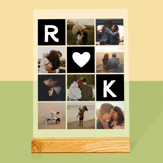 Fotocollage: Liebesmonogramme Mit Fotos - Druck Auf Acrylglas