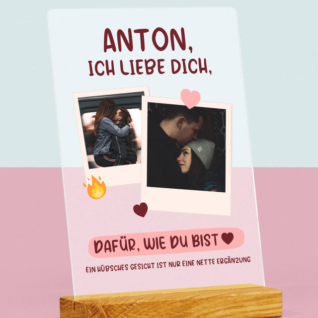 Fotocollage: Ich Liebe Dich, Wie Du Bist - Druck Auf Acrylglas