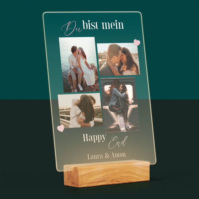 Fotocollage: Du Bist Mein Happy End - Druck Auf Acrylglas