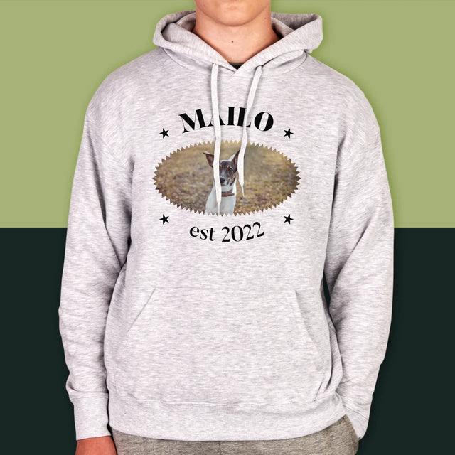 Foto Und Unterschrift: Hund Established - Kapuzenpullover Für Herren
