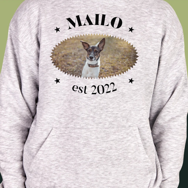 Foto Und Unterschrift: Hund Established - Kapuzenpullover Für Herren