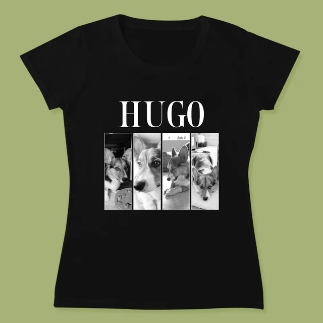 Fotocollage: Bootleg Klassiker Mit Haustier - T-Shirt Für Damen