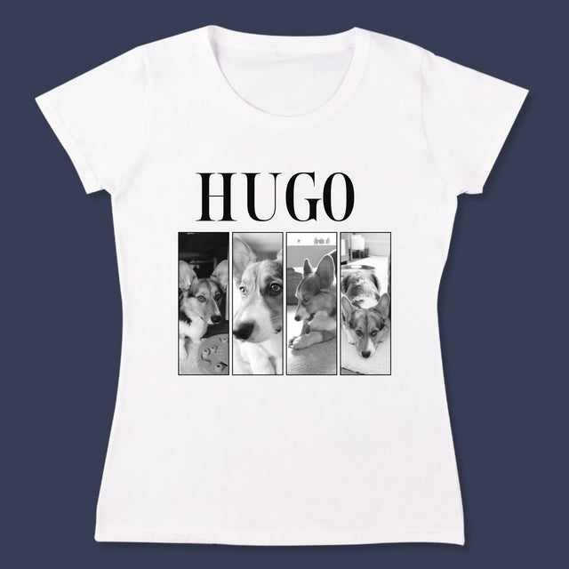 Fotocollage: Bootleg Klassiker Mit Haustier - T-Shirt Für Damen