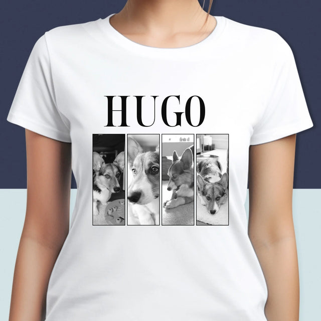 Fotocollage: Bootleg Klassiker Mit Haustier - T-Shirt Für Damen