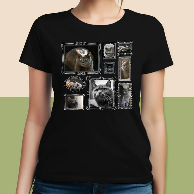 Fotocollage: Fotowand Mit Haustier - T-Shirt Für Damen