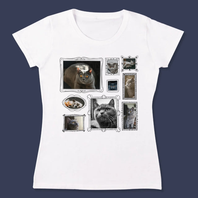 Fotocollage: Fotowand Mit Haustier - T-Shirt Für Damen
