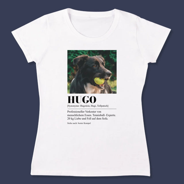 Foto Und Unterschrift: Haustier Definition - T-Shirt Für Damen