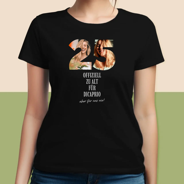 Buchstaben-Collage: Zu Alt Für Dicaprio - T-Shirt Für Damen