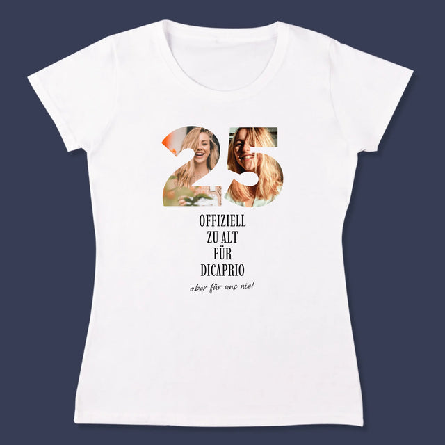 Buchstaben-Collage: Zu Alt Für Dicaprio - T-Shirt Für Damen