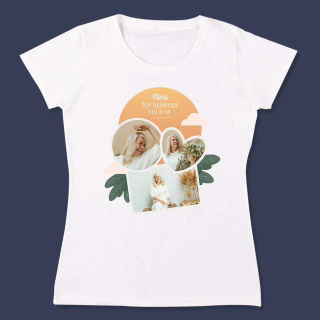 Fotocollage: Traumurlaub - T-Shirt Für Damen