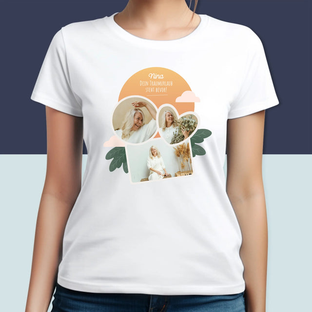 Fotocollage: Traumurlaub - T-Shirt Für Damen