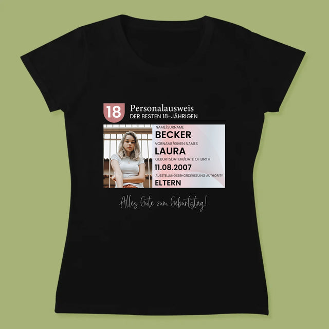 Foto Und Unterschrift: Personalausweis - T-Shirt Für Damen