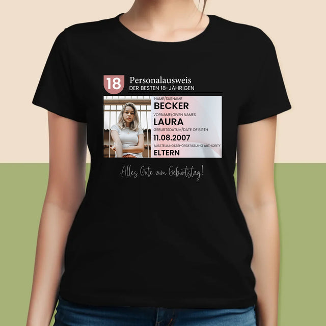 Foto Und Unterschrift: Personalausweis - T-Shirt Für Damen