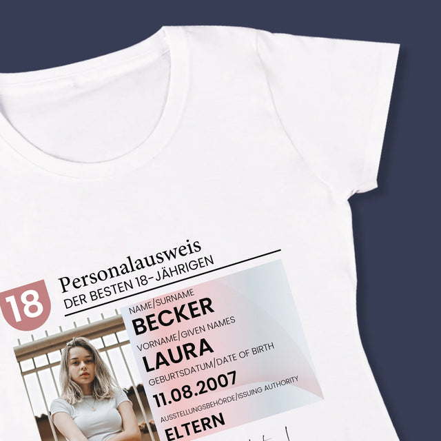 Foto Und Unterschrift: Personalausweis - T-Shirt Für Damen