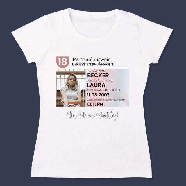 Foto Und Unterschrift: Personalausweis - T-Shirt Für Damen