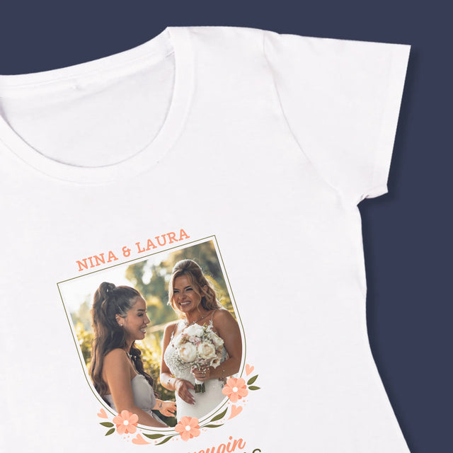 Foto Und Unterschrift: Trauzeugin Für Einen Tag - T-Shirt Für Damen