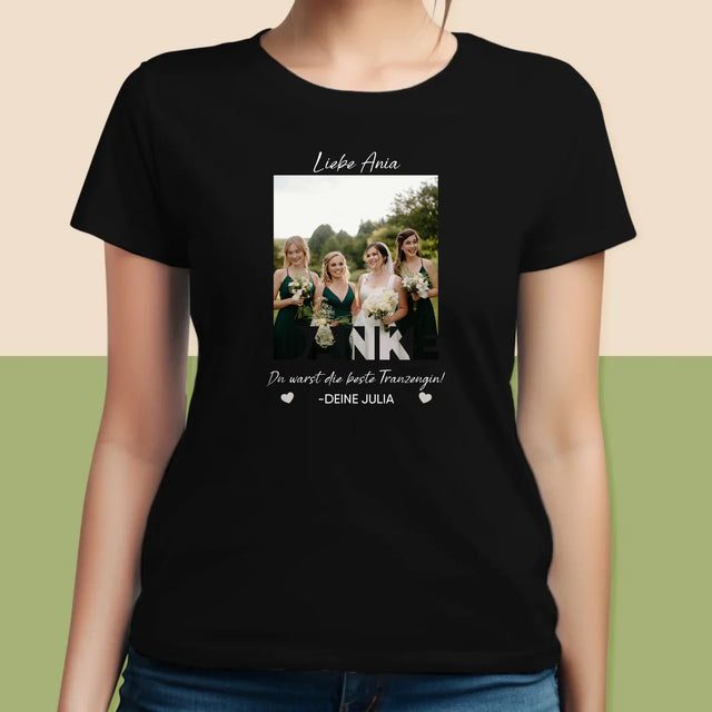 Foto Und Unterschrift: Du Warst Die Beste Trauzeugin - T-Shirt Für Damen