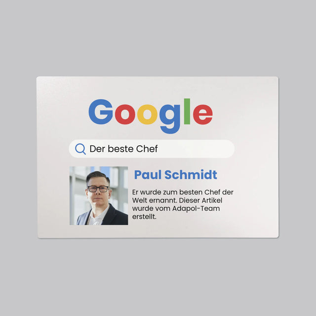 Foto Und Unterschrift: Bester Chef Google Ergebnis - Schreibtischunterlage