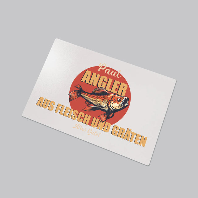 Name Und Unterschrift: Ein Angler Aus Fleisch Und Gräten - Schreibtischunterlage