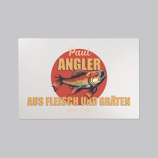 Name Und Unterschrift: Ein Angler Aus Fleisch Und Gräten - Schreibtischunterlage