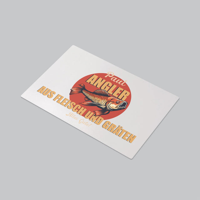 Name Und Unterschrift: Ein Angler Aus Fleisch Und Gräten - Schreibtischunterlage