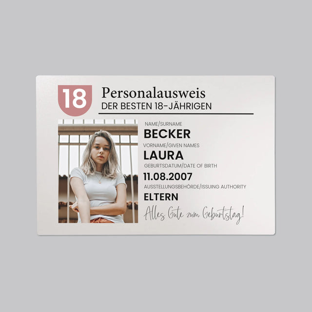 Foto Und Unterschrift: Personalausweis - Schreibtischunterlage