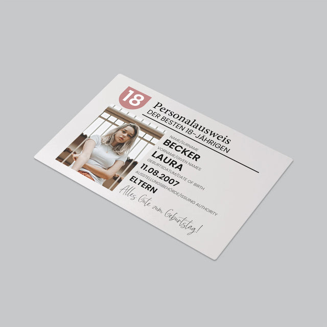 Foto Und Unterschrift: Personalausweis - Schreibtischunterlage
