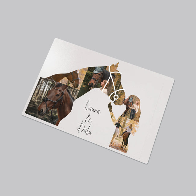 Form-Collage: Mädchen Mit Pferd - Schreibtischunterlage