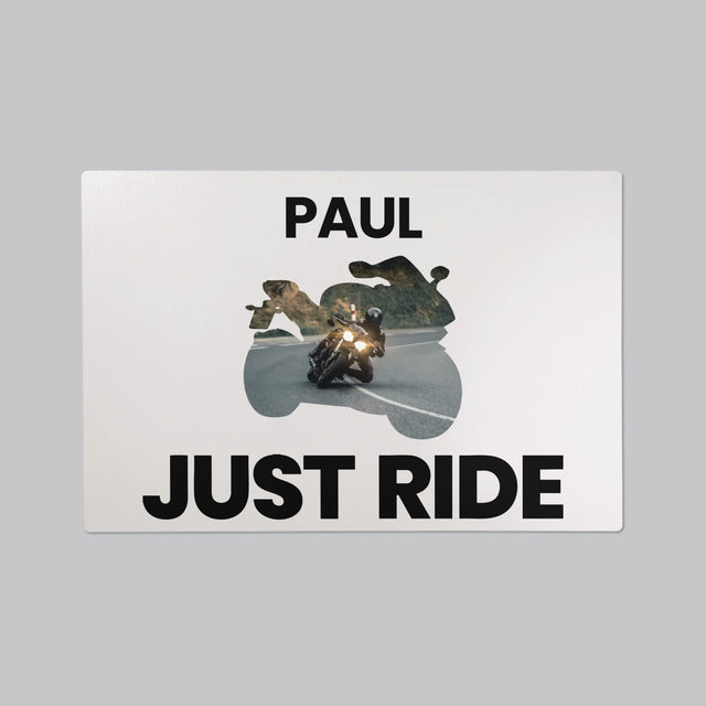 Form-Collage: Just Ride - Schreibtischunterlage