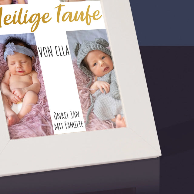 Fotocollage: Heilige Taufe Kreuz - Bilderrahmen