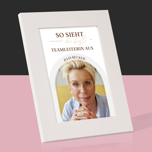 Foto Und Unterschrift: Bester Teamleiter - Bilderrahmen