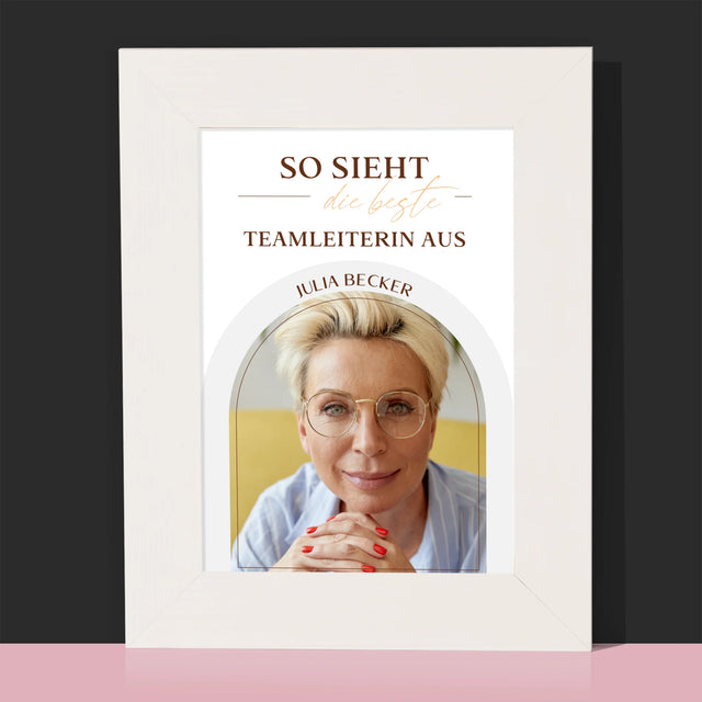 Foto Und Unterschrift: Bester Teamleiter - Bilderrahmen