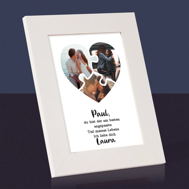 Fotocollage: Valentinstag-Puzzle - Bilderrahmen