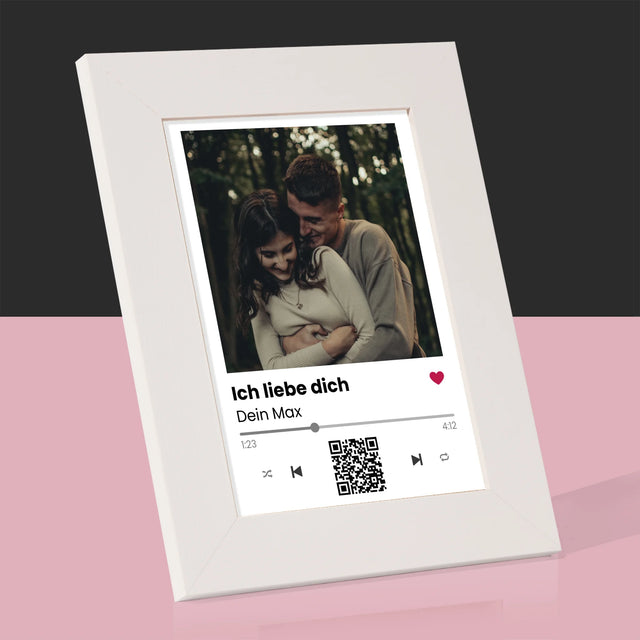 Foto Und Unterschrift: Spotify Mit Qr-Code - Bilderrahmen