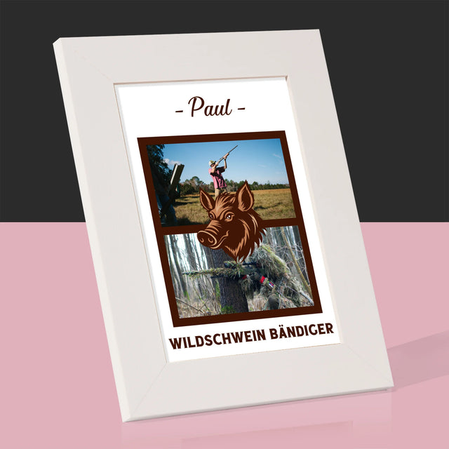 Fotocollage: Wildschwein Bändiger - Bilderrahmen